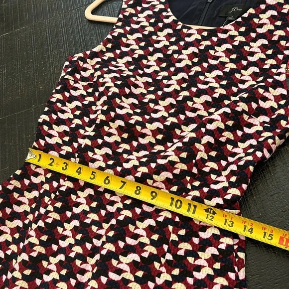 NWT J. Crew Geometric pattern Sheath Dress sleeveless round neck size 4 - Picture 14 of 16